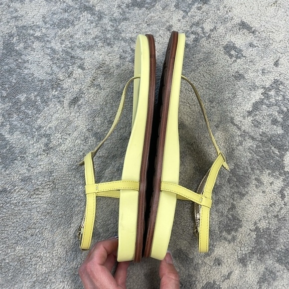New Sam Edelman Naomi Strappy Thong Sandals Yellow Summer Beach Sz 8 - Picture 12 of 15